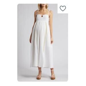 Emilia George Chloe Lace Maternity Midi Dress Size Small